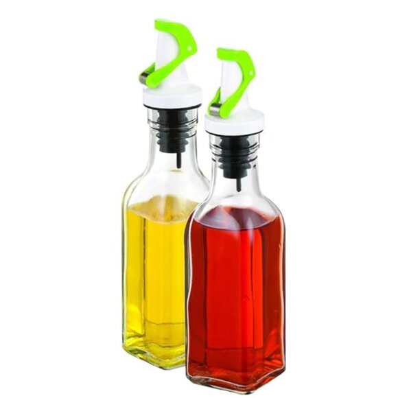 BNIB -  Glass Oil and Vinegar Dispenser Set with Gravity Lid (175ml x 2) - Picture 1 of 9